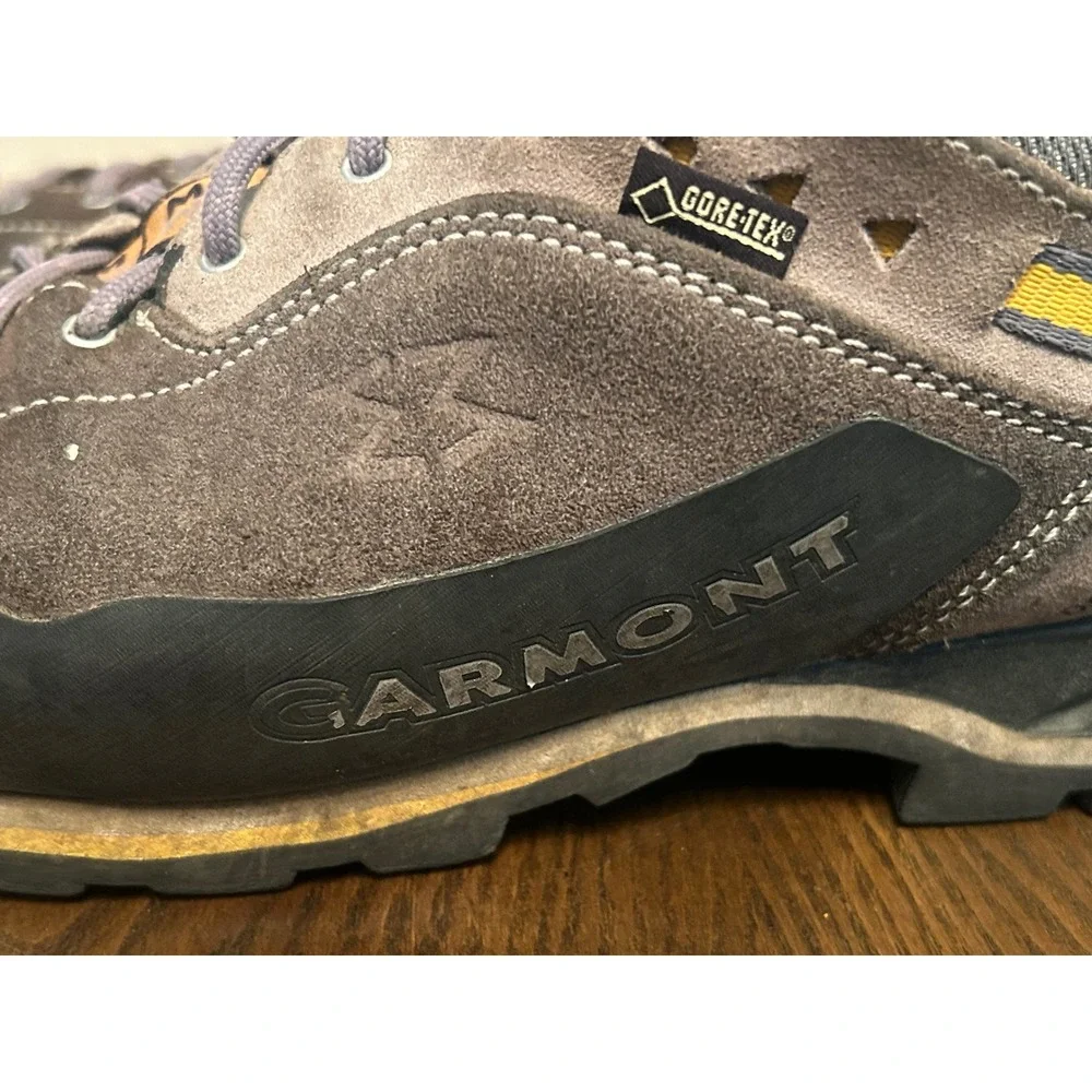 Garmont Dragontail Gore-Tex Hiking Shoes Men's Size 11.5 Gray & Yellow leather